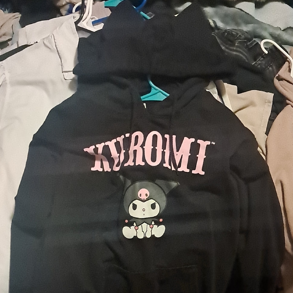Sanrio Black and Pink Kuromi Hoodie